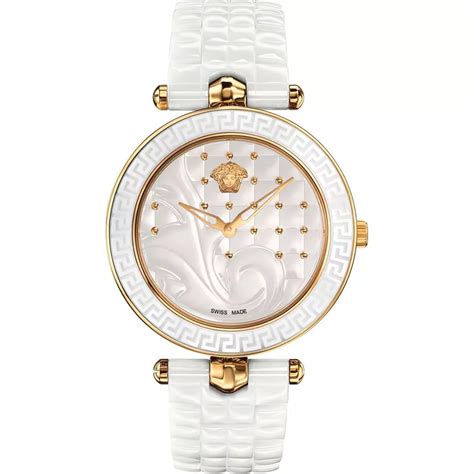 versace vanitas white watch 40mm|Versace Vanitas Rose Gold PVD Watch with White .